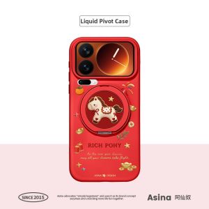 Asina | Magnetic Phone Case Stand Full Wrap New Cute Red