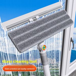 MONLEYTA | Double-Sided Glass Cleaner Scrubber German Style Home Use New 2025 Outdoor Window Wiper Efficient Water Cleaning Tool