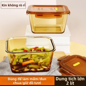 Large Capacity Refrigerator Food Storage Glass Preserving Box