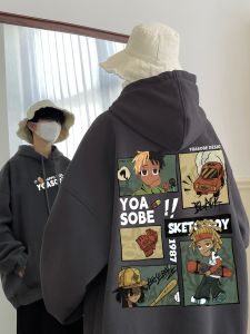 Áo Nỉ Nam Dáng Rộng Phong Cách Mỹ Mùa Xuân Thu Mới Về Áo Khoác Dài Tay Thời Trang Hong Kong Phong Cách Áo Nỉ Thường Ngày Cotton Polyester