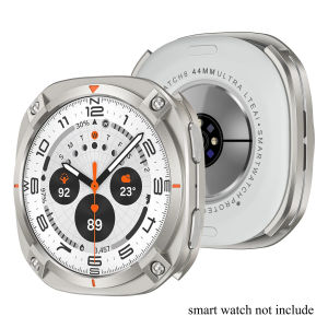 Armor Metal Case for Samsung Galaxy Watch 9 44mm Hard Frame Protective Bumper for Galaxy Watch 8 44mm Accessory Cover