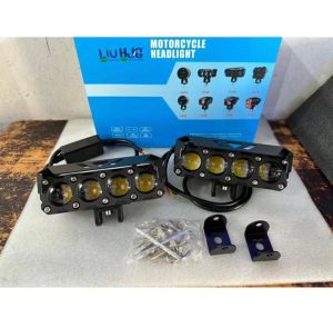 LAMPU SOROT SQL 4 MATA HJG LAMPU SOROT FOGLAMP SQL 4 MATA HJG 80 WATT HI LO PUTIH KUNING PNP MOTOR MOBIL