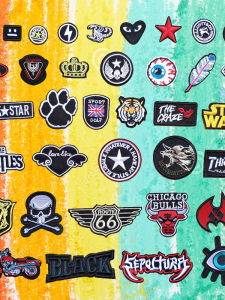 Self-Adhesive Embroidered Patch for down Jacket Shoes Hats Fashion Repairing Hole Decorative Size Large And Small Black