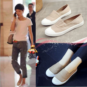 First Half of My Life Ma Yili Luo Zijun Xing Fei Same Shoes Flat Mom Shoes Non-Shoelace Canvas Shoes Loafers