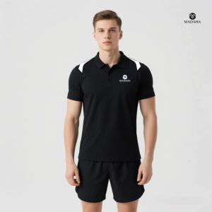 Madaha Polo shirt Kaos Kerah Dry fit Pria Olahraga Running Gym Fitness Badminton Tennis Coolmen