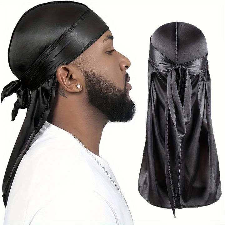 Bonnet Durag Long Tail En Soie - Pour Homme Et Femme - Style Hip-Hop Et Protection Cheveux