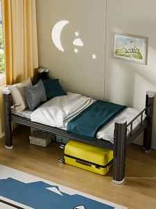 BMZAR Giường Khung Sắt 2M cỡ thép nặng Chắc Chắn Với tấm ván giường Lắp Đặt Dễ Phù hợp cho ký túc xá trường