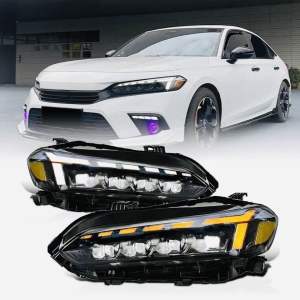 Honda civic FE 2022 2023 2024 2025 2026 4 5 7 front led projector headlamp headlight head lamp fog light DRL bodykit body kit skirt lip spoiler