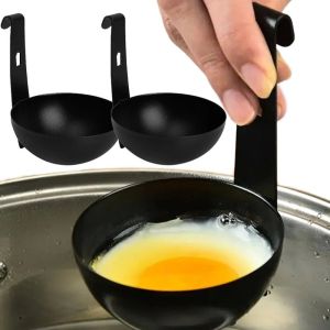Stainless Steel Egg Boiler with Hanging Hook Long Handle Round Egg Boiled Mold Kitchen Cooking Steaming Gadgets