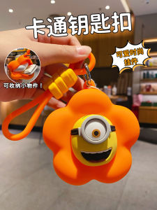 2024 New Genuine Minions Car Key Ring Coin Purse Key Case Pendant Earphone Storage Ideas Cute