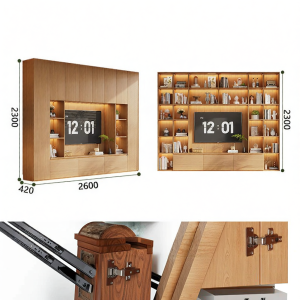 Home Living Room Modern Minimalist Oak TV Cabinet
