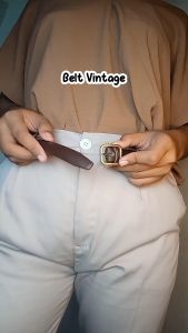 Ikat Pinggang Wanita Bahan PU Leather Belt Wanita Vintage - Sabuk Wanita Square Fashion Trendy PU15