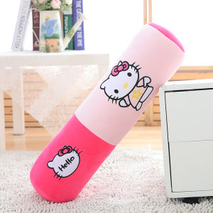 Adorable Hello Kitty Plush Toy Pillow Candy Color Sleeping Pillow for Girls Birthday Gift Soft Snuggly Kitty Cat Stuffed Doll
