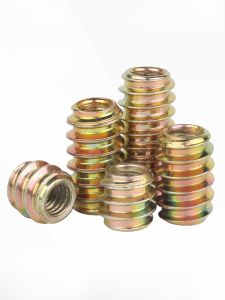 Pre-Embedded Solid Wood Furniture Screw Caps M6M8M10 with Internal And External Threads Sunken Head Inner Six Corner Stainless Steel 304