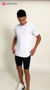 GEN ACTIVE Kaos Olahraga Dry Fit Pria Kaos Quick Dry Baju Olahraga Cowok Sport Running Gym Fitness
