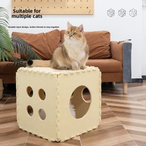 MAOGUANJIA | All-Season Dual-Layer Felt Cat Bed