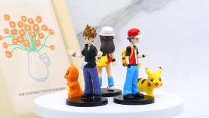 Action Figure POKEMON SCALE WORLD KANTO REGION set Miniatur Topper Pajangan Mainan Gengar Pikachu