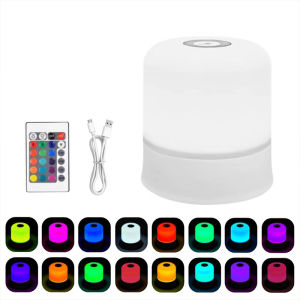 NEW LED Touch Night Light Rechargeable RGB Dimmable Table Lamps Remote Control Ambient Light for Bedroom Living Room