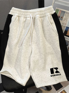 กางเกงขาสั้นทรงหลวมสไตล์ญี่ปุ่นและฮ่องกงสำหรับผู้ชาย กางเกงขายาวห้าส่วน ทรงลำลอง ฤดูร้อน 2025 กางเกงขายาวทรงตรงสำหรับเยาวชน