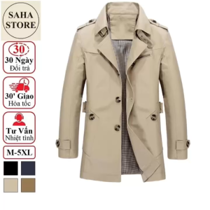 Áo khoác kaki nam hàn quốc manto SAHA12 măng tô dáng ngắn khaki blazer bigsize to 3xl 4xl 5xl cỡ đại 80kg 90kg 100kg