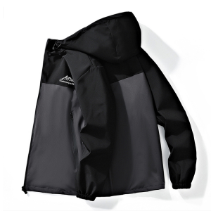 เสื้อแจ็คเก็ตผ้าฝ้ายหนาสำหรับผู้ชาย ทรงหลวม ปกป้องจากลม ป้องกันน้ำ ฤดูใบไม้ร่วง/ฤดูหนาว แจ็คเก็ตผ้าฝ้ายแบบลำลอง ผ้าฝ้ายผสมโพลีเอสเตอร์