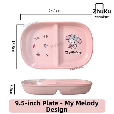 ZHUKU | Cute Melody Segmented Kids Dining Plate