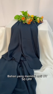 Per50cm Kain Lathoifah Anti UV Warna Polos Lebar 150 cm UPF 50+ Premium Kain Memora