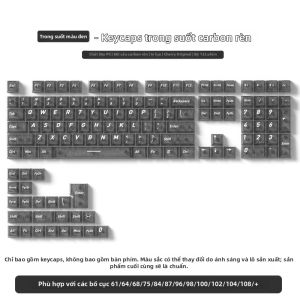 Bộ Nút Bấm Trong Suốt Mờ Kiểu Retro - 132 Phím Cherry Profile Crystal Shine Through Custom PC Caps Dành Cho Bàn Phím Cơ MX
