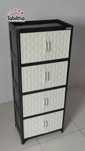 TABIHA LEMARI PAKAIAN PLASTIK MAESTRO MOTIF CRYSTAL LEMARI SERBAGUNA [TABBOX]