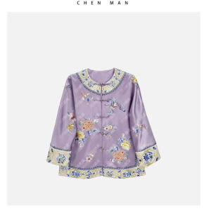 New Chinese Style Lightweight National Trend Outerwear Autumn Vinegar Acetate Ethnic Style Improved Tang Costume High-End Manner