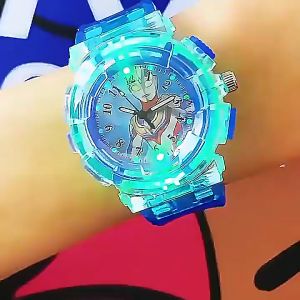 Children Cartoon Watch Pattern LED Light Kids Watches Boys Girls Students Digital Watch Boys and Girls Gift  Luminous Toys Watch