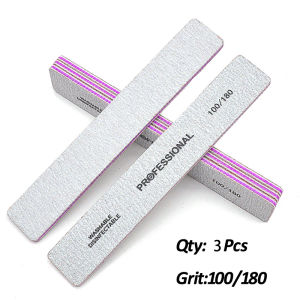 25/3/5/10Pcs Nail Files 100/180 Grit Professional Quality Nail Sanding Block File Emery Board Nail Buffer Block For Home Salon