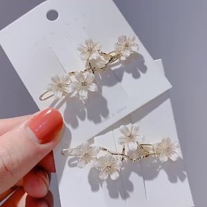 Kẹp Tóc Hoa Ngọc Trai Phong Cách Tự Nhiên Tươi Mới Kẹp Tóc Bên Hông Trang Trí Tóc Hợp Thời Trang Cho Phụ Nữ Hợp Kim Nhựa Barrettes Phong Cách Trung Quốc