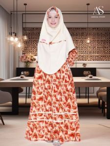 BAJU DRESS LUCU GAMIS KATUN ANAK RAHNEM RE 01 BATA /  BAJU NGAJI ANAK GAMIS HIJAB ADEM & CUTE