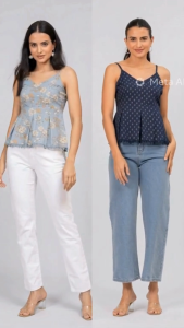 DEBAYU Nayo Sleeveless Cotton Short Top for Ladies Tunic/Blouse Size XS to XL Malaysia