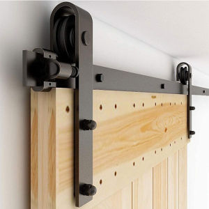 Barn Door Slide Track 4.9FT/6FT/6.6FT/8FTSteel Sliding Wood Barn Door Heavy Duty Sliding Barn Door Hardware Track Kit