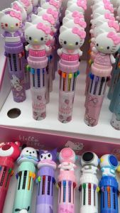 คอนเทนเนอร์ ปากกาลูกลื่น 10 สี 0.7mm เครื่องเขียนนักเรียน, ปากกา ลูกกวาด 1ด้าม 10สมินทรัพย์