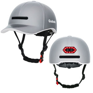 Adult bicycle helmet with led baseball cap design for outdoor cycling such as electric bikes skateboards and roller skates.
