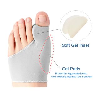 1 pair Toe Separator Hallux Valgus Bunion Corrector Orthotics Feet Bone Thumb Adjuster Correction Pedicure Sock Straightener