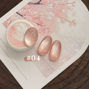 ยาทาเล็บเจล SHAKA รุ่น Autumn Nails สีชมพูนู้ดทองประกายมุก แบบตาแมว 2025 รุ่นใหม่ สีใสแบบน้ำแข็ง สำหรับตกแต่งเล็บ
