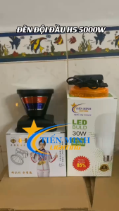 Đèn đội đầu H5 5000W 3 chế độ sáng ánh sáng trắng/vàng