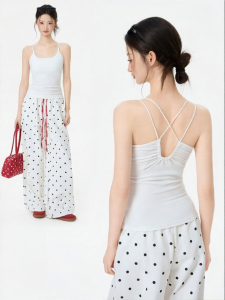 iiiamx | Aesthetic Back Sleeveless Top with Padding Summer White