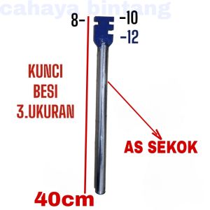 KUNCI BESI/PENEKUK BESI GAGANG AS SEKOK KEPALA KUNCI BAHAN PIR