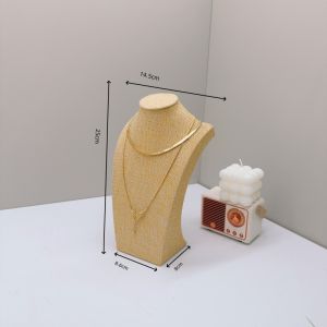 Mannequin Linen Necklace Bust Display Stand Bust Necklace Holder Pendant Chain Organizer for Women Jewelry Display Holder