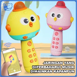 Mikrofon anak-anak Mikrofon multifungsi pengisian daya USB/Bluetooth/cerita pendidikan anak usia dini