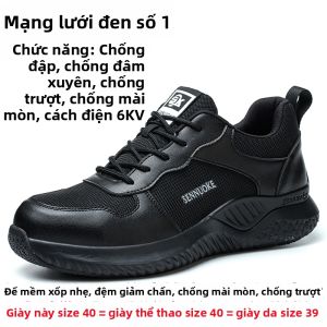 SENNUOKE | Giày Bảo Hộ Công Việc Thoáng Khí Nhẹ Nhàng Chống Sốc Chống Tĩnh Điện Chống Mài Mòn