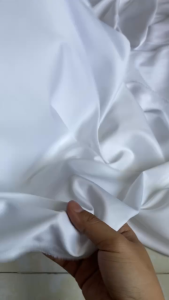 Vải Lụa Trắng Mặt Bóng Khổ 1m5 Mỏng Vừa Mềm Mịn Không Giãn - May Đầm Áo Sơ Mi Áo Kiểu Quần Dài