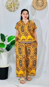 PLUS SIZE CHESKA TERNO PANTS CHALLIS FABRIC w/ 2-SIDE POCKET | L to 2XL