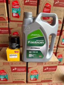 Paket Oli mesin Fastron Techno 4L dan Filter Xeniaterios