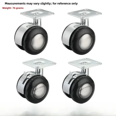 Silent Universal Wheelcasters for Hand-Pulled Flatbed Cart Coffee Table Baby Bedside Wheel Office Chair Cabinet Furniture Small Ball Bearings